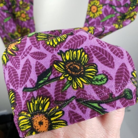LulaRoe Purple Sunflower Leggings - Picture 7 of 7